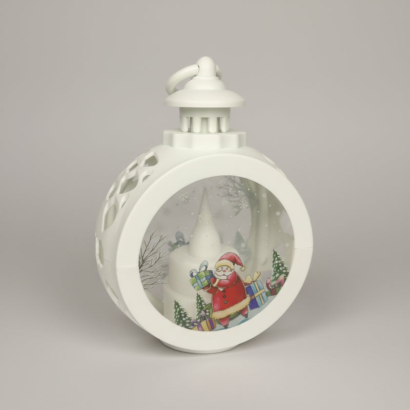 Santa Round Lantern LED Light For Decoration - For Indoor Use - Project M Shop