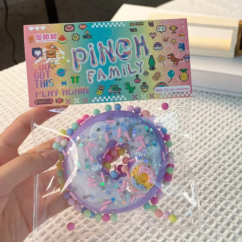 Donut Squishy Toy - Set of 3 | Sparkle Stress Relief Squishies - photo 6