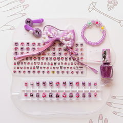 Sanrio Kuromi Nail Set with Hair Accessories for Stylish Nail Art - Project M Shop
