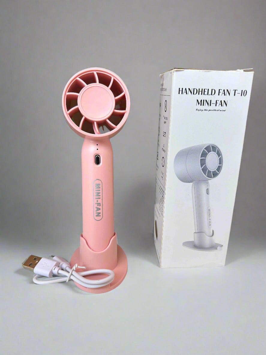 Handheld Portable Fan – 3-Speed Rechargeable Mini Fan