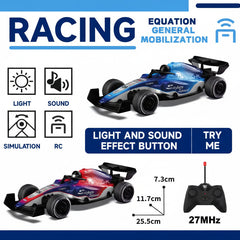 F1 Racing Car With LED Light - Remote Control Car - Project M Shop