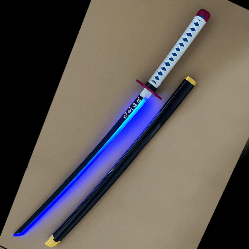 Tomioka Giyuu LED Katana – Blue Demon Slayer-Inspired Glowing Sword - Project M Shop