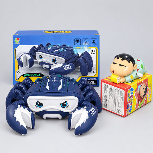 Electric Musical Crawling Crab + Shinchan Crawling Toy Combo