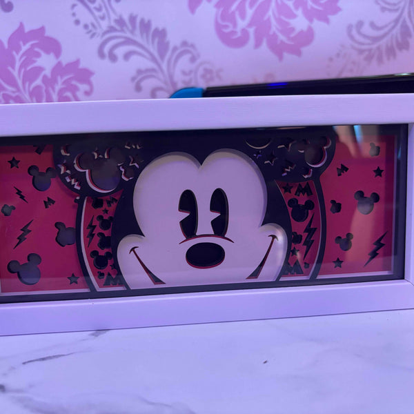 Mickey Mouse LED Lamp - Handmade Paper Crafted Design - Project M Shop