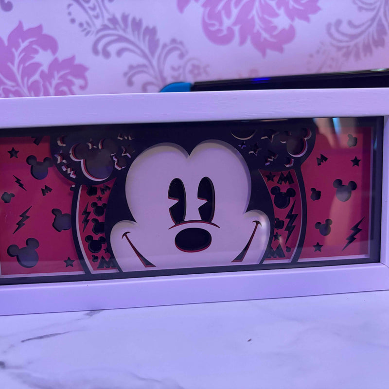 Mickey Mouse LED Lamp - Handmade Paper Crafted Design - Project M Shop