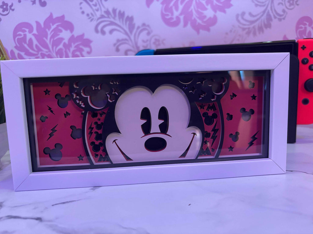 Mickey Mouse LED Lamp - Handmade Paper Crafted Design - Project M Shop