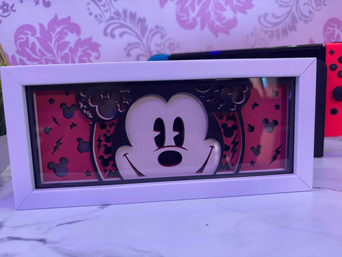 Mickey Mouse LED Night Lamp – Handmade Paper Craft Cartoon Light