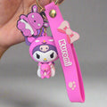 Kuromi 3D Keychain with Strap - High Quality PVC Keychain - Project M Shop