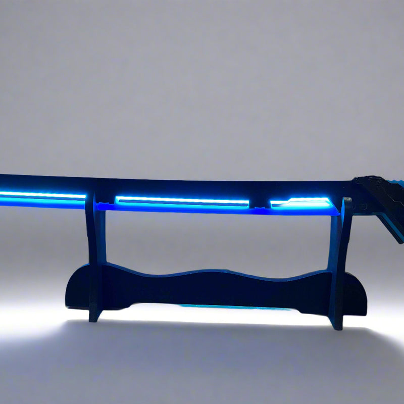 Led Light Glowing Chinese Style Katana Wooden Sword - Blue Color - Project M Shop