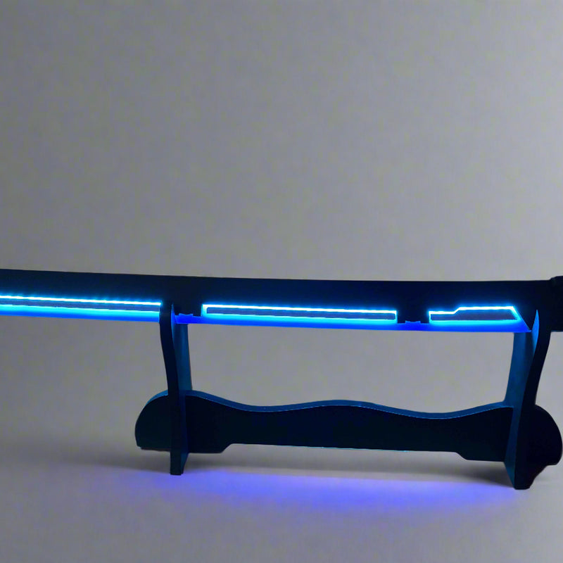 Led Light Glowing Chinese Style Katana Wooden Sword - Blue Color - Project M Shop
