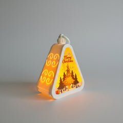 Christmas Tree Triangle Shaped Lantern LED Light For Decoration - For Indoor Use (White) - Project M Shop