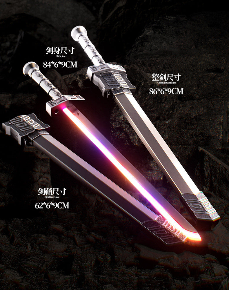 Color Changing LED Sparkling Knight Sword With Mist Spray - For 3+ year Age - Project M Shop