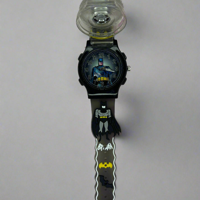 Cartoon style spinning and glowing analog watches for kids - 1 Piece (Random Color) - Project M Shop