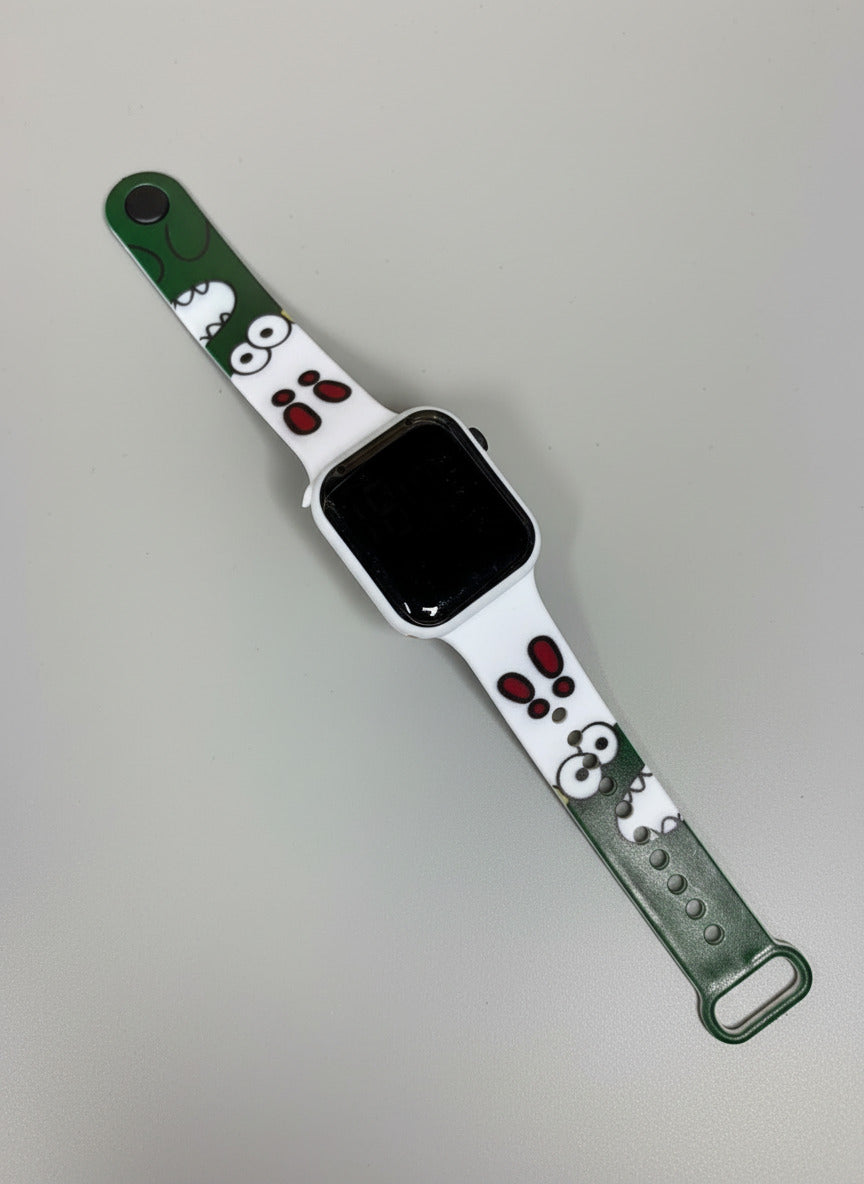 (set of 2) Kids Cartoon Digital Watch Featuring Hello Kitty, Duck, and Astronaut Designs