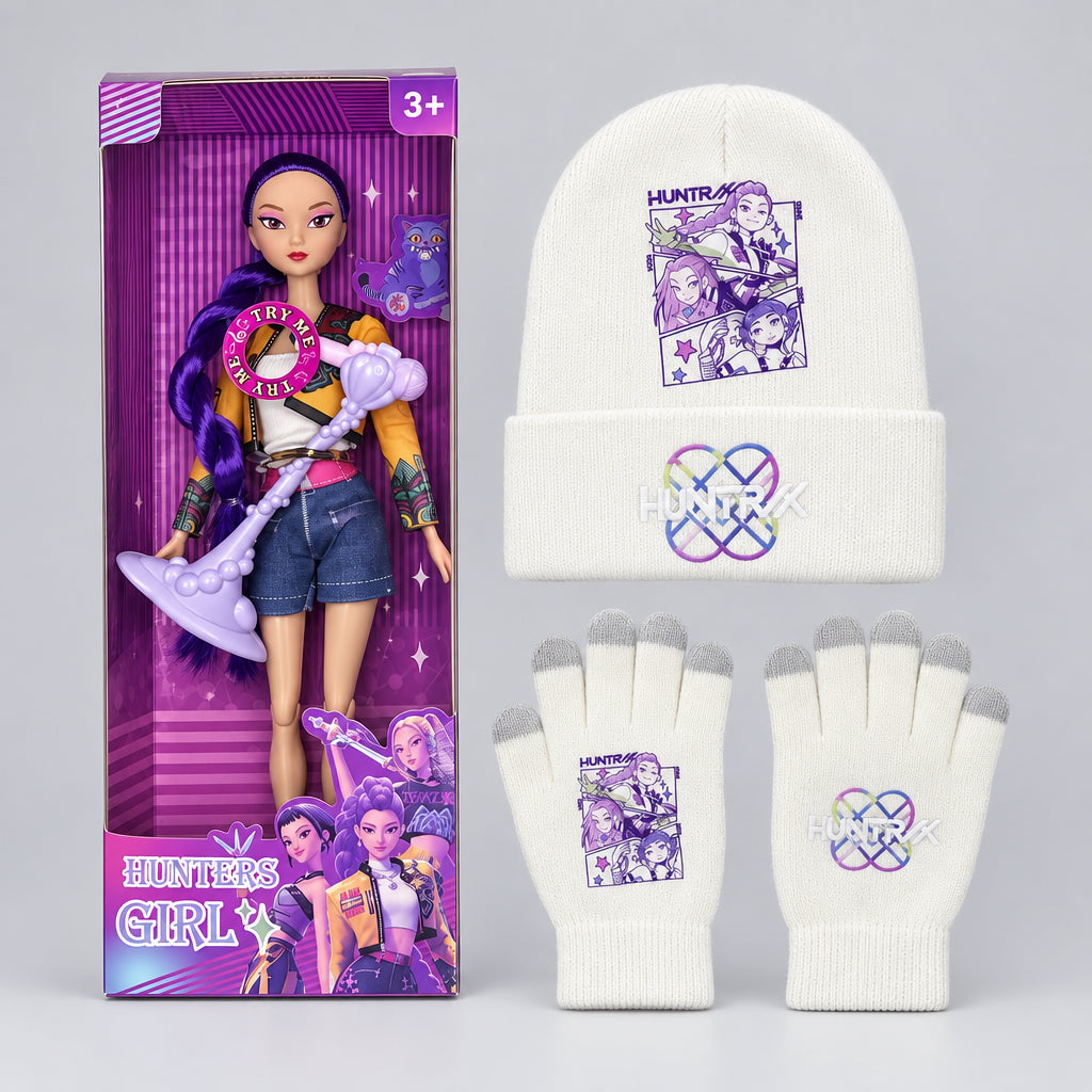 K-Pop Demon Hunter HUNTR/X Musical Doll + Beanie & Gloves Combo - photo 9