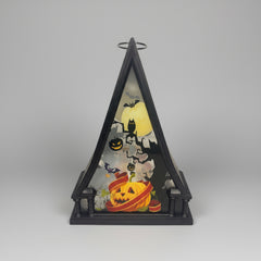 Halloween Pumpkin Tringle Shaped Lantern LED Light For Decoration - For Indoor Use - Project M Shop