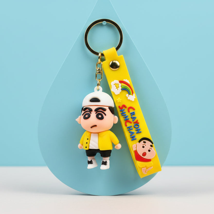 Shin-chan PVC Keychain in Yellow Jacket - Premium Quality Collectible - Project M Shop