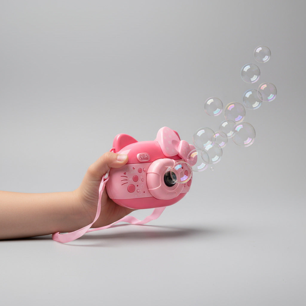 Hello Kitty Bubble Camera Toy with Light and Music for Kids
