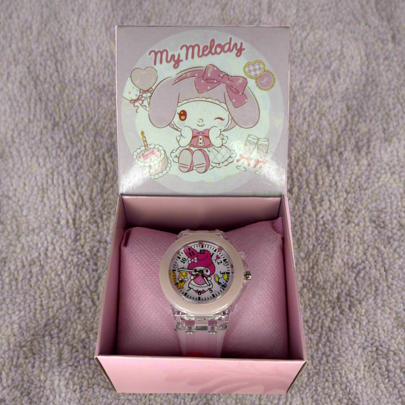 Sanrio Children's Watch - Luminescent Silicone Strap with Gift Box - Project M Shop