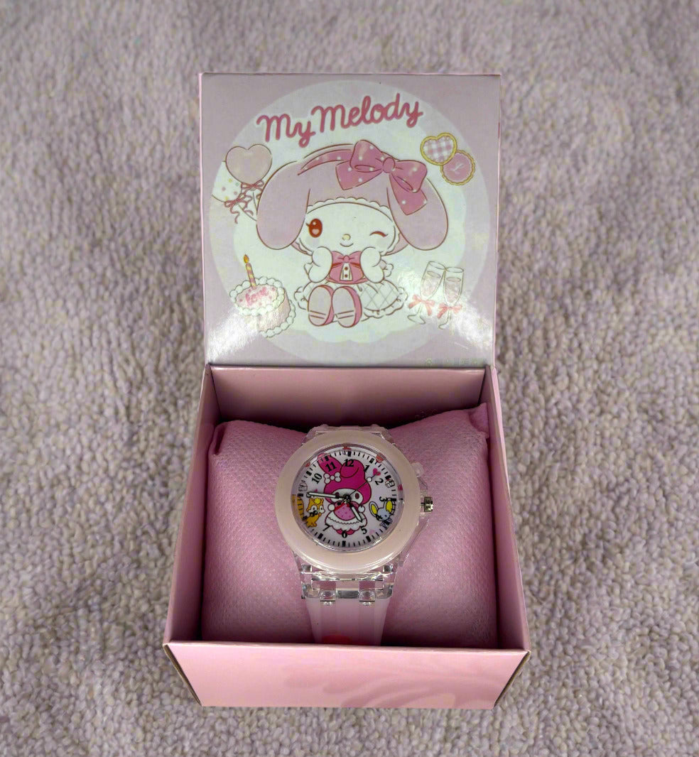 Sanrio Children's Watch - Luminescent Silicone Strap with Gift Box - Project M Shop