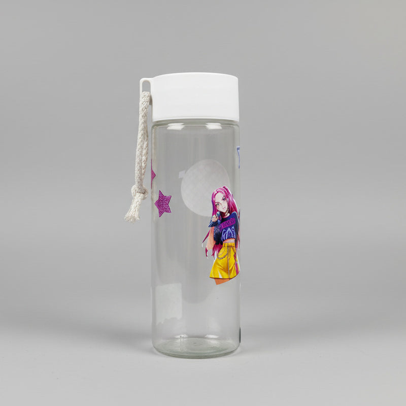 K-Pop Huntrx Glass Bottle 450 ML - Stylish K-Pop Glass Bottle for Fans - Project M Shop