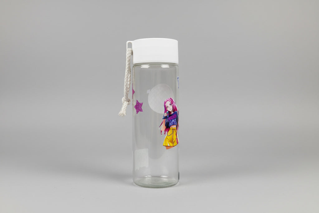 K-Pop Huntrx Glass Bottle 450 ML - Stylish K-Pop Glass Bottle for Fans - Project M Shop