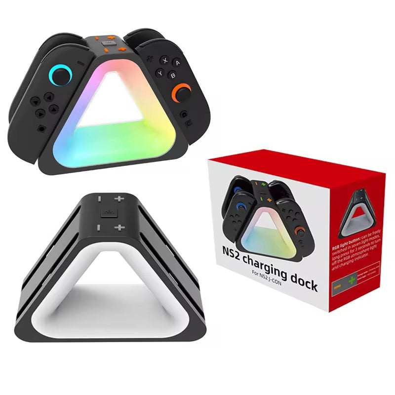 Nintendo Switch 2 Joycon 4 in 1 Charging Docking Station With RGB Light - Project M Shop