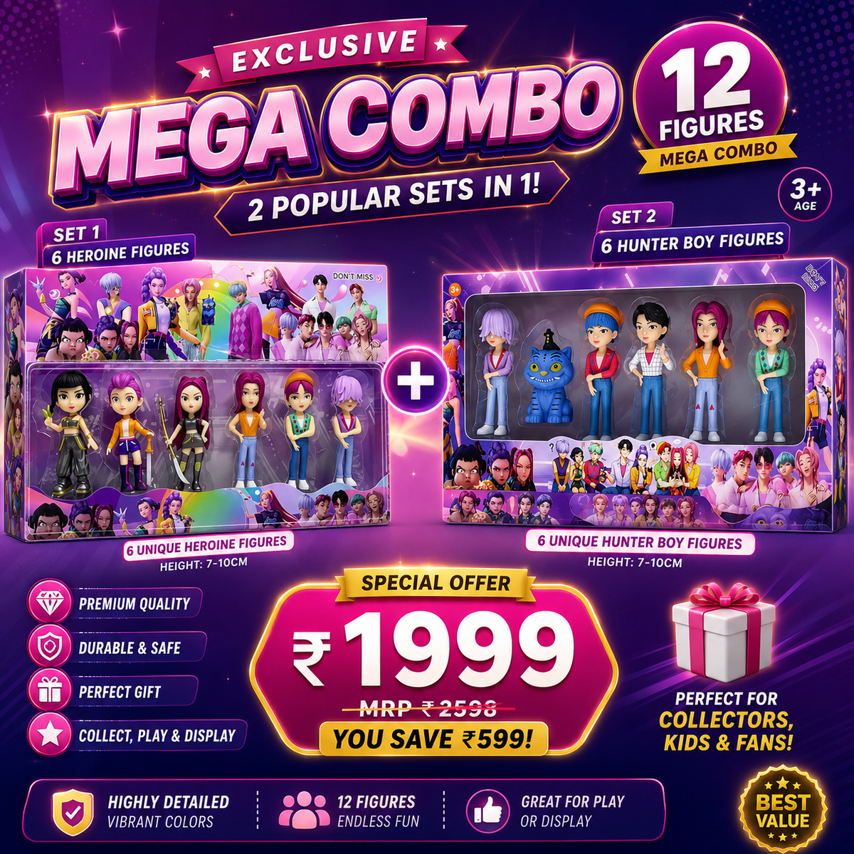Mega Combo Offer - Saja Boys X Huntrx K-pop Demon Hunter