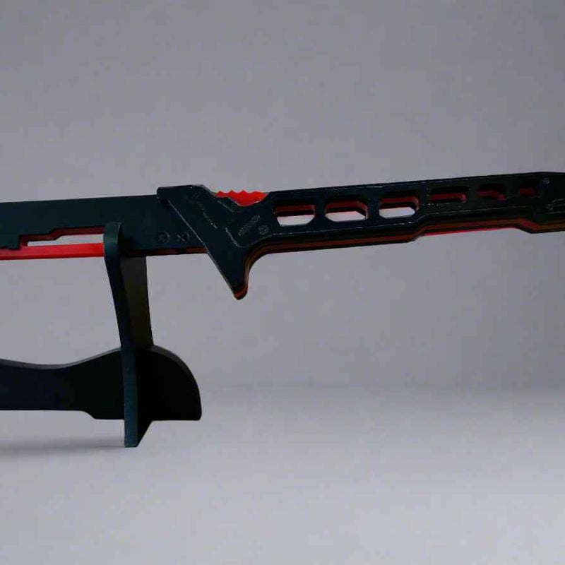 LED Chinese Style Katana Swords - Red Glowing Wooden Red Swords for Gifts and Decorations