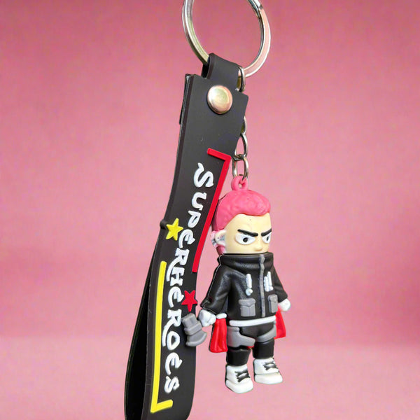 Marvel Keychain with Strap - PVC Rubber Keychain for Collectors - Project M Shop