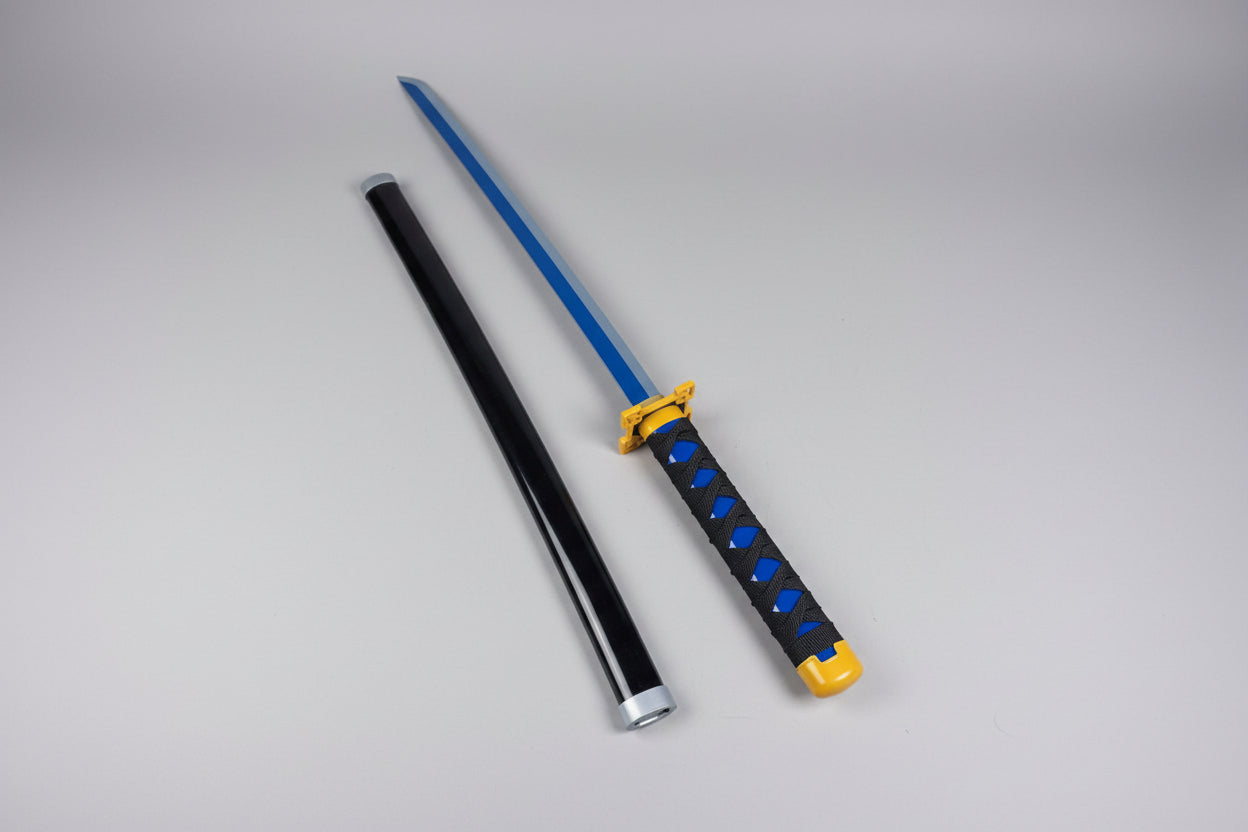 Muichiro Blue Wooden Katana 106 CM Long - Demon Slayer Collectable Wooden katana - Project M Shop