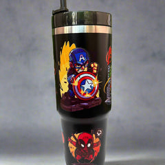 Captain America Tumbler - 900 ML Stainless Steel Design - Project M Shop