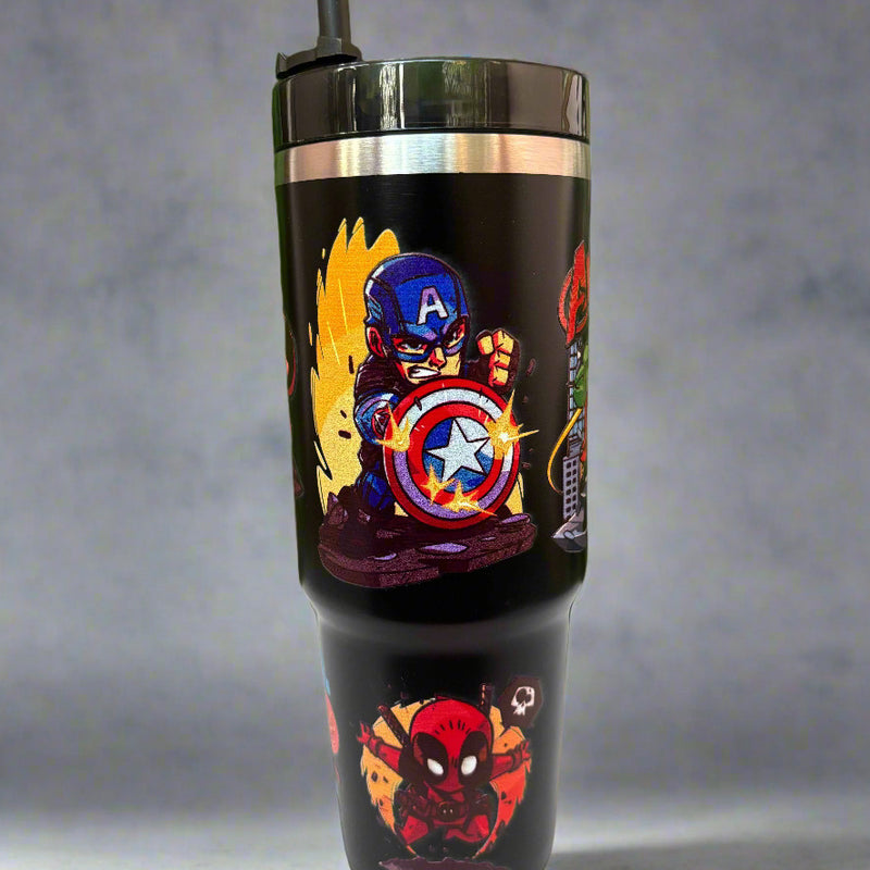 Captain America Tumbler - 900 ML Stainless Steel Design - Project M Shop