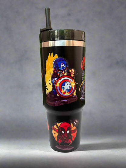 Captain America Tumbler - 900 ML Stainless Steel Design - Project M Shop