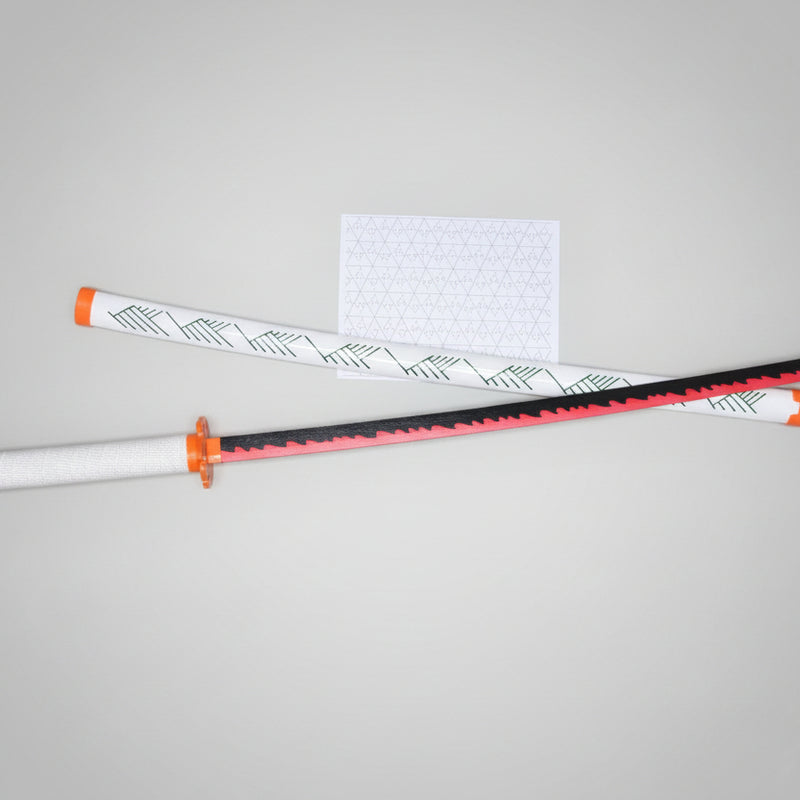 Rengoku Nichirin Katana - Flaming Red Wooden Sword - 104 CM Collectible from Demon Slayer - Project M Shop
