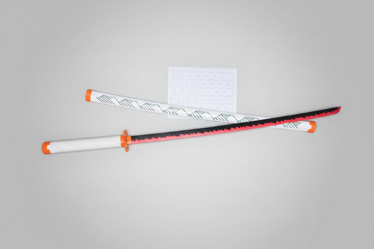Rengoku Nichirin Katana - Flaming Red Wooden Sword - 104 CM Collectible from Demon Slayer - Project M Shop