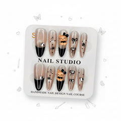 Kitty In Stars Charms Beautiful Press-On Nails - Size S - Project M Shop