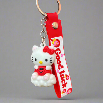Hello Kitty Keychain PVC Rubber with Strap - Project M Shop