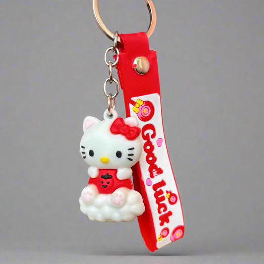 Hello Kitty Keychain PVC Rubber with Strap - Project M Shop