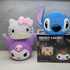 Kuromi labubu stitch cinnammaroll Diamond projection night lamp for kids - Project M Shop