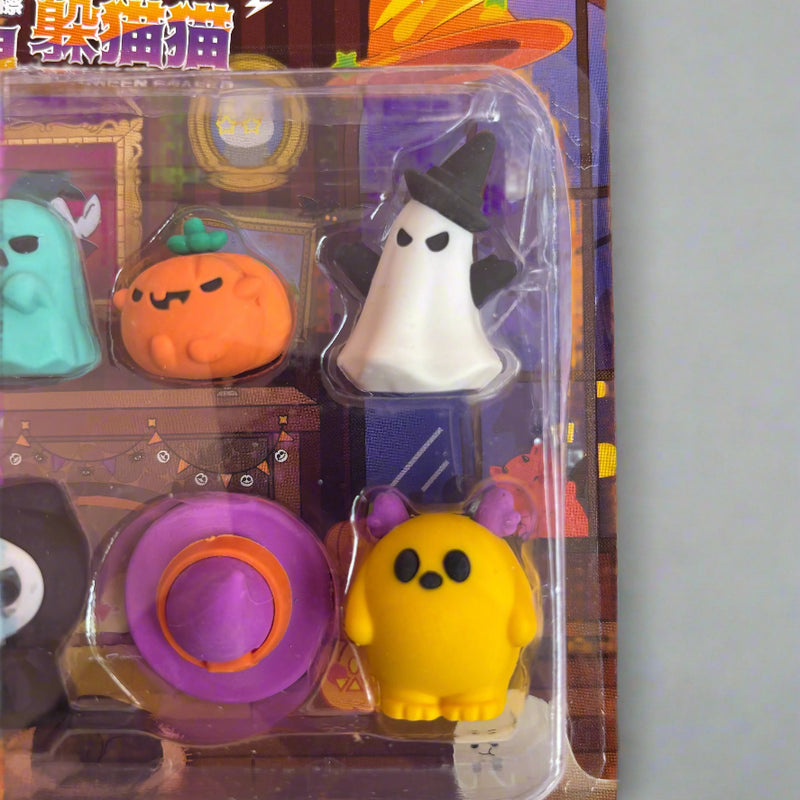 Halloween Ghost Shaped Eraser Set - 6 Pieces - Project M Shop