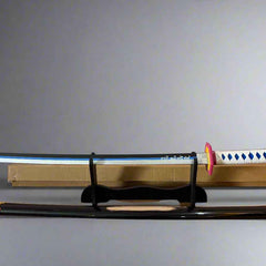 Giyuu Blue Wooden Sword - Anime Wooden Katana from Demon Slayer for Collectors