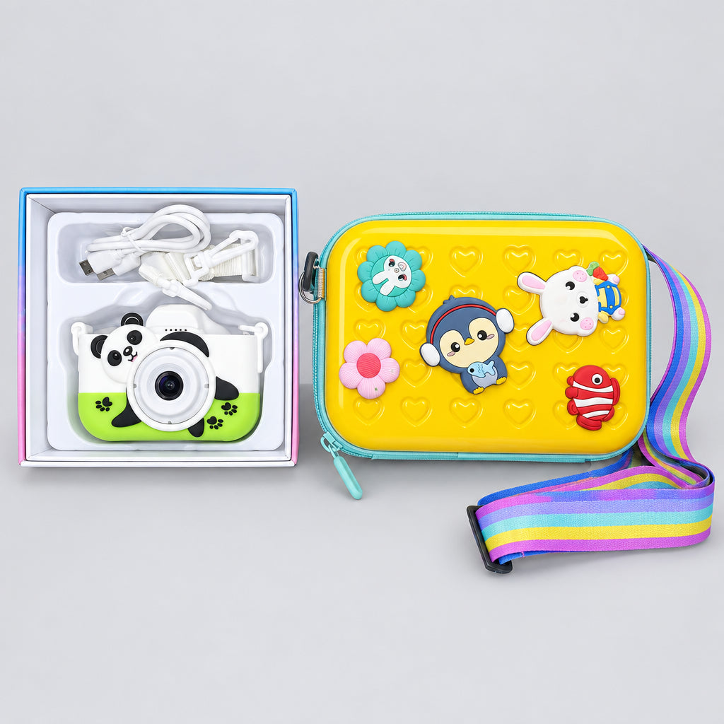 Cartoon Charm Sling Bag + Dual Lens 40MP Kids Camera Combo - photo 15