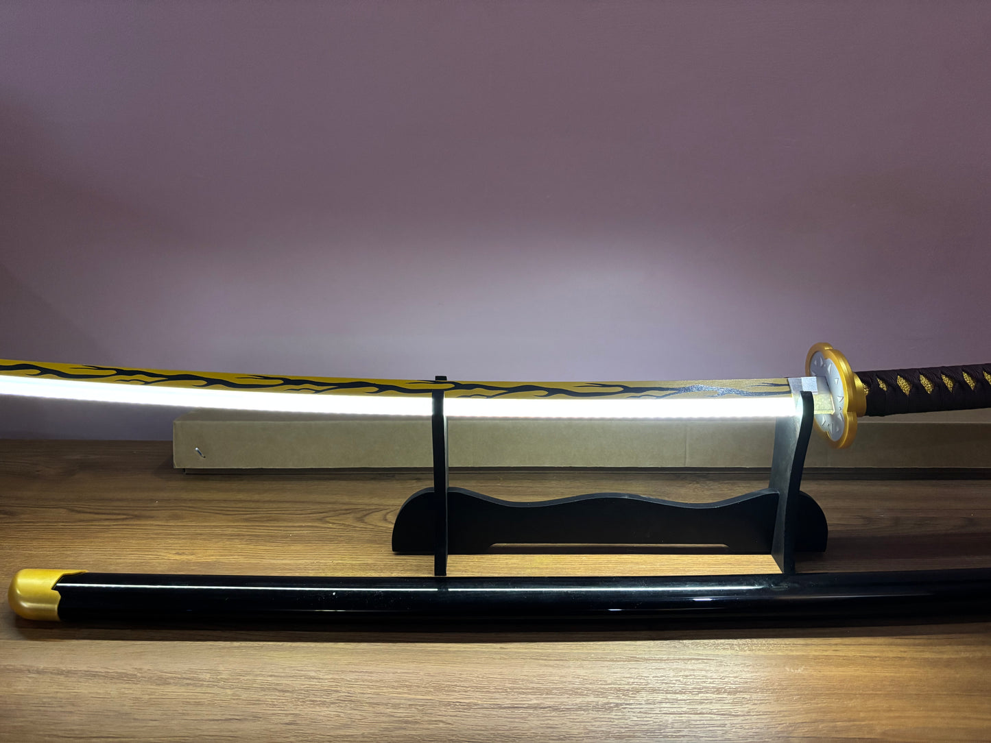 Glowing Katana Sword - Kaigaku LED Anime Cosplay Wooden Sword Inspired by Demon Slayer - Project M