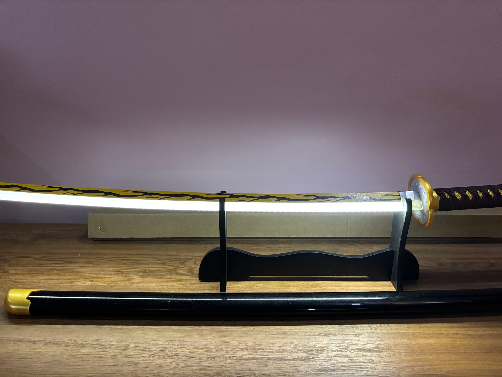 Glowing Katana Sword - Kaigaku LED Anime Cosplay Wooden Sword Inspired by Demon Slayer - Project M