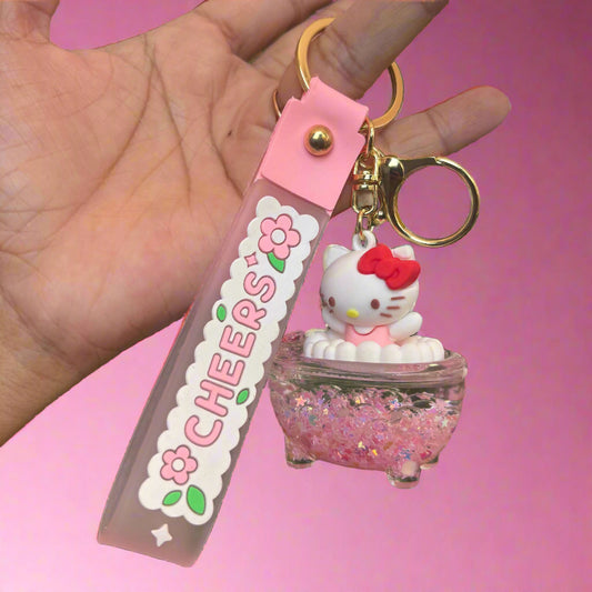 Hello Kitty Keychain - High Quality Acrylic Keychain with Strap - Project M Shop