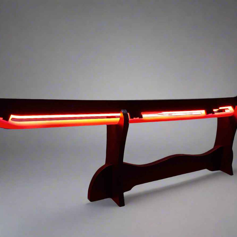LED Chinese Style Katana Swords - Red Glowing Wooden Red Swords for Gifts and Decorations