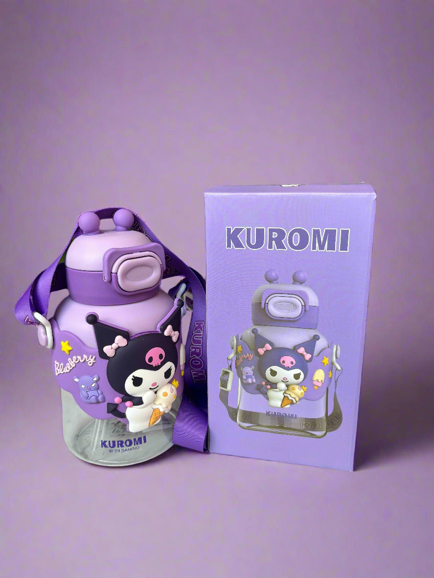 Kuromi Water Bottle 700ml – Hydration With Attitude