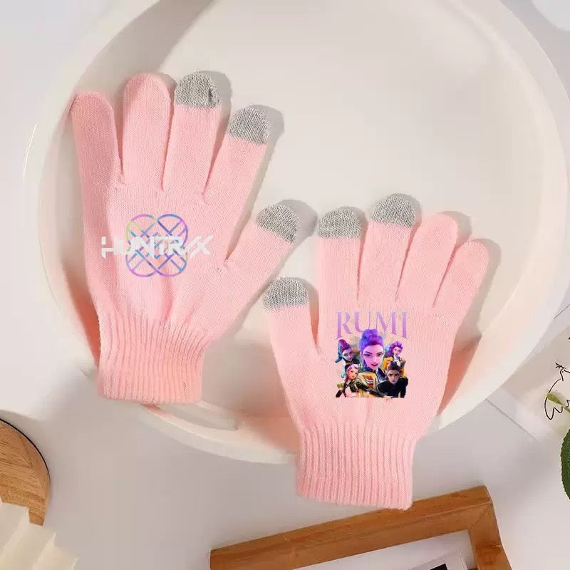 K-Pop Demon Hunter Huntrx Bennie and Gloves Winter Accessories Combo (Bennie + Gloves) - photo 4