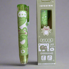 Green frog cartoon style pen eraser - combo of 2 - Project M Shop